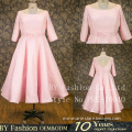 2016 pink evening dress real sample bridesmaid dress pattern half sleeve mother of the bride dresses plus size